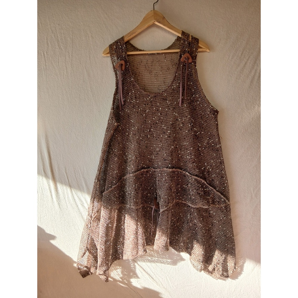 Beach cover up knit dress Whimsy fairy lagenlook boho flowy